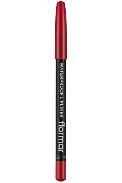  تصویر 2 : مداد لب مات و ضدآب Dramatic Red قرمز با پیگمنت بالا و ماندگاری عالی Waterproof Highly Pigmented Matte Lip Pencil 233 Dramatic Red فلورمار Flormar 