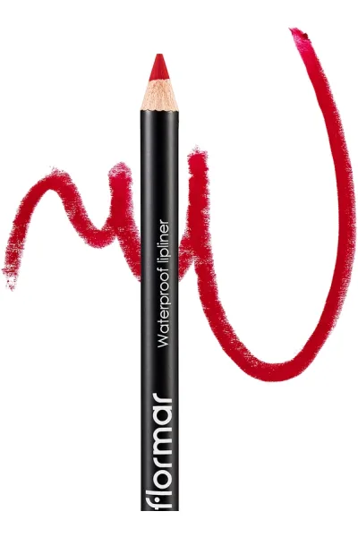  تصویر 3 : مداد لب مات و ضدآب Dramatic Red قرمز با پیگمنت بالا و ماندگاری عالی Waterproof Highly Pigmented Matte Lip Pencil 233 Dramatic Red فلورمار Flormar 