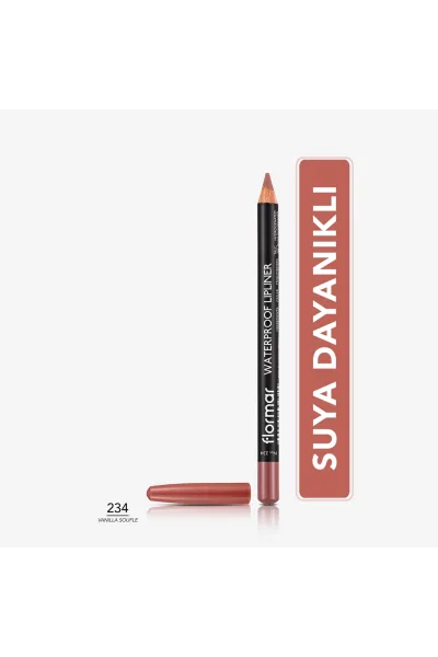  تصویر 1 : مداد لب مات ضدآب و پرپیگمنت Vanilla Souffle قهوه‌ای روشن Waterproof Highly Pigmented Matte Lip Pencil Vanilla Souffle 234 Vanilla Soufle فلورمار Flormar 