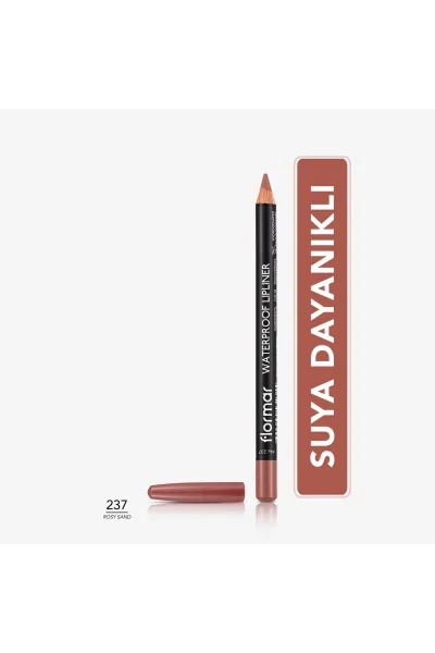  تصویر 1 : مداد لب مات و ضدآب با پیگمنت بالا 237 Rosy Sand رنگ شنی Waterproof Highly Pigmented Matte Lip Pencil 237 Rosy Sand فلورمار Flormar 