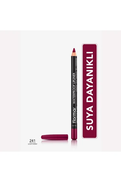  تصویر 1 : خط لب مات ضدآب و پیگمنت بالا Sour Cherry رنگ گیلاسی برای لب Waterproof Highly Pigmented Matte Lip Pencil 241 Sour Cherry فلورمار Flormar 