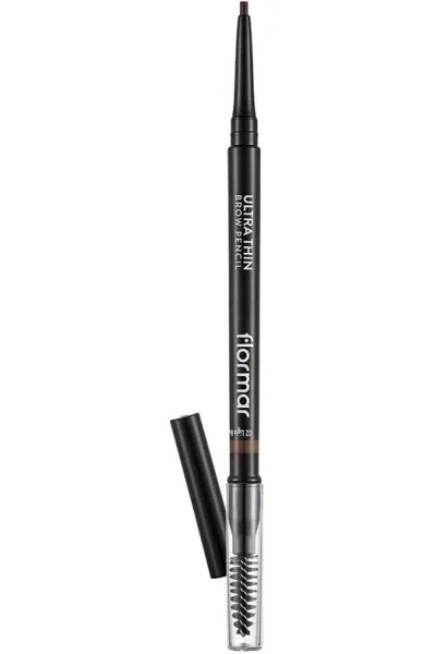 خرید و قیمت مداد ابرو نوک‌مویی و برس‌دار Ultra Thin رنگ Light Brown قهوه‌ای روشن Flormar فلورمار اصل