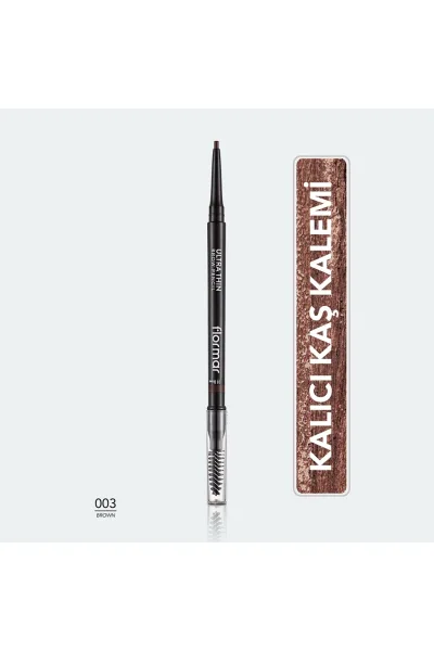  تصویر 1 : مداد ابرو نوک بسیار ظریف و برس‌دار Brown رنگ قهوه‌ای برای فرم‌دهی Ultra Thin Fine Tip Bristle Brush Brow Pencil 3 Brown فلورمار Flormar 