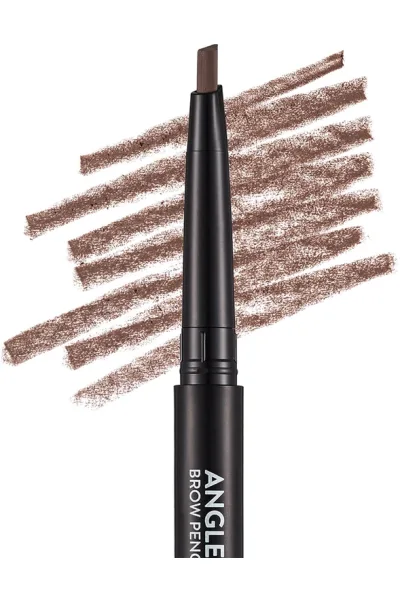  تصویر 2 : مداد ابرو نوک زاویه‌دار Brown قهوه‌ای با برس حالت‌دهنده طبیعی Angled Angled Tip Bristle Brush Brow Pencil 3 Brown فلورمار Flormar 