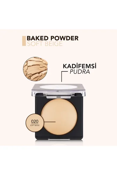  تصویر 4 : پودر فشرده بیکد Soft Beige؛ بژ روشن برای پوشش یکدست و طبیعی Baked Powder Powder 20 Soft Beige فلورمار Flormar 