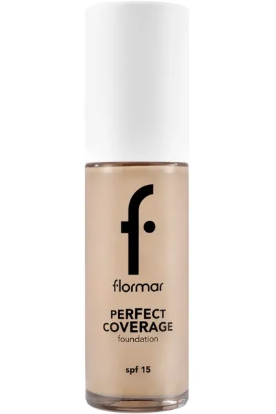 خرید و قیمت کرم پودر با پوشانندگی بالا و ماندگار SPF15 رنگ Light Ivory عاجی روشن Flormar فلورمار اصل