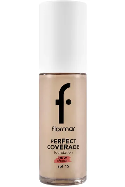  تصویر 2 : کرم پودر با پوشش کامل و ماندگاری بالا SPF15 رنگ Warm Nude نود گرم Perfect Coverage Highly Pigmented Long Lasting SPF15 Foundation 131 Warm Nude فلورمار Flormar 