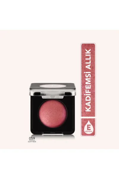  تصویر 1 : رژگونه پودری بیک Dusty Rose رنگ گلی ملایم با جلوه طبیعی و ماندگار Baked Blush On Blush 59 Dusty Rose فلورمار Flormar 