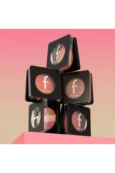  تصویر 5 : رژگونه پودری بیک Dusty Rose رنگ گلی ملایم با جلوه طبیعی و ماندگار Baked Blush On Blush 59 Dusty Rose فلورمار Flormar 