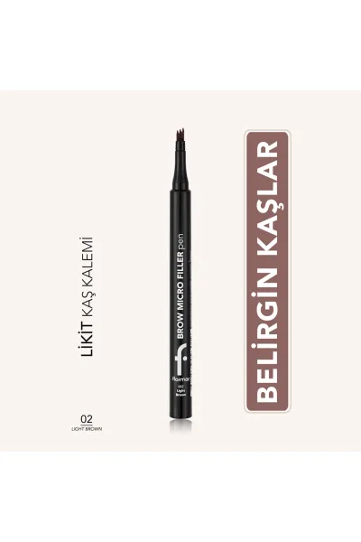  تصویر 1 : مداد ابرو براش‌دار Light Brown؛ قهوه‌ای روشن با پایان طبیعی Brow Micro Filler Spoolie Tip Natural Finish Brow Pencil 2 Light Brown فلورمار Flormar 