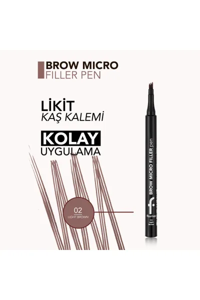  تصویر 2 : مداد ابرو براش‌دار Light Brown؛ قهوه‌ای روشن با پایان طبیعی Brow Micro Filler Spoolie Tip Natural Finish Brow Pencil 2 Light Brown فلورمار Flormar 