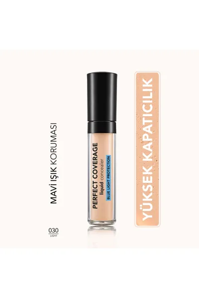  تصویر 1 : کانسیلر پوشش کامل نیمه‌مات با محافظت نور آبی Light | روشن Perfect Coverage Mavi I k Korumal Yar Matte Concealer 30 Light فلورمار Flormar 