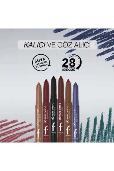  تصویر 4 : مداد چشم ژلی مات Cocoa کاکائویی با ماندگاری بالا و آسانسوری Extreme Tattoo Matte Lifting Gel Eye Pencil 3 Cocoa فلورمار Flormar 
