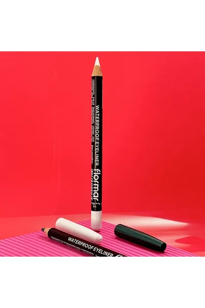  تصویر 5 : مداد چشم مات ضدآب و پررنگ Pure White؛ سفید خالص با ماندگاری بالا Waterproof Highly Pigmented Matte Eye Pencil 113 Pure White فلورمار Flormar 