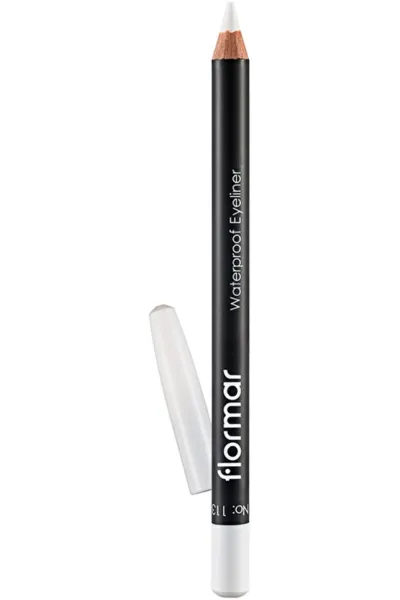 خرید و قیمت مداد چشم مات ضدآب و پررنگ Pure White؛ سفید خالص با ماندگاری بالا Flormar فلورمار اصل