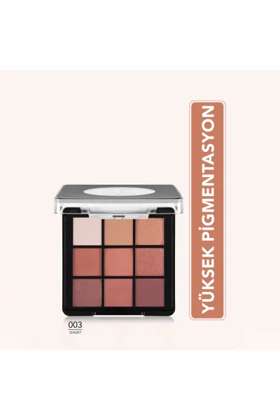  تصویر 1 : پالت سایه چشم Sunset رنگ غروب آفتاب با بافت کرمی و براق Eye Shadow Palette Creamy Texture Shimmer Eyeshadow Palette 3 Sunset فلورمار Flormar 