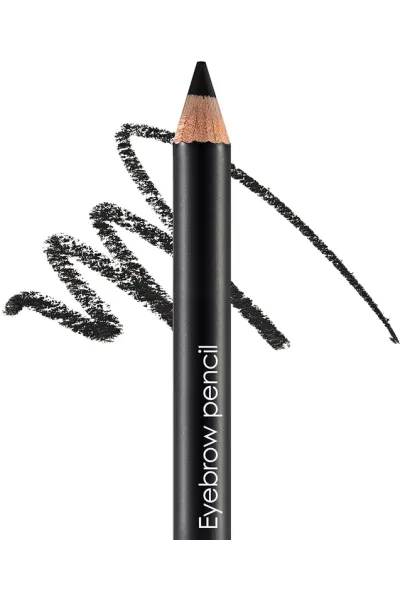  تصویر 2 : مداد ابرو نوک نرم و برس‌دار 404 Black رنگ مشکی برای فرم‌دهی دقیق Soft Tip Blending Brush Brow Pencil 404 Black فلورمار Flormar 