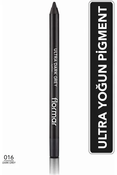  تصویر 1 : مداد چشم مات با پیگمنت بالا و نوک نرم Dark Grey خاکستری تیره Ultra Highly Pigmented Soft Tip Matte Eye Pencil 16 Dark Grey فلورمار Flormar 