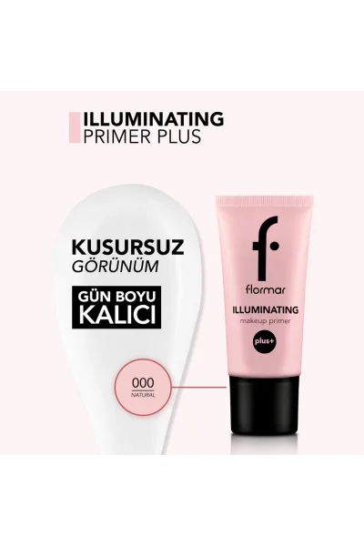  تصویر 2 : پرایمر آرایشی کرمی روشن‌کننده با جلوه شفاف و درخشان پوست Illuminating Primer Plus Illuminating Creamy Makeup Primer فلورمار Flormar 