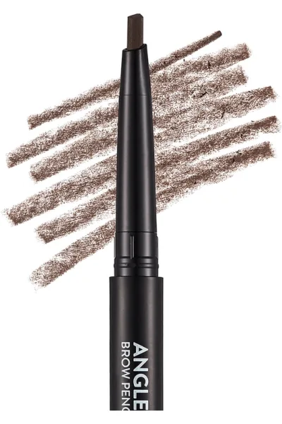  تصویر 2 : مداد ابرو کات‌دار با برس رنگ Dark Brown قهوه‌ای تیره شماره 004 Angled Angled Tip Bristle Brush Brow Pencil 4 Dark Brown فلورمار Flormar 