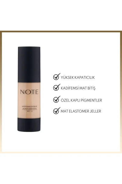  تصویر 3 : کرم پودر مات‌کننده با ماندگاری بالا 02 Natural Beige بژ طبیعی نوت Note 