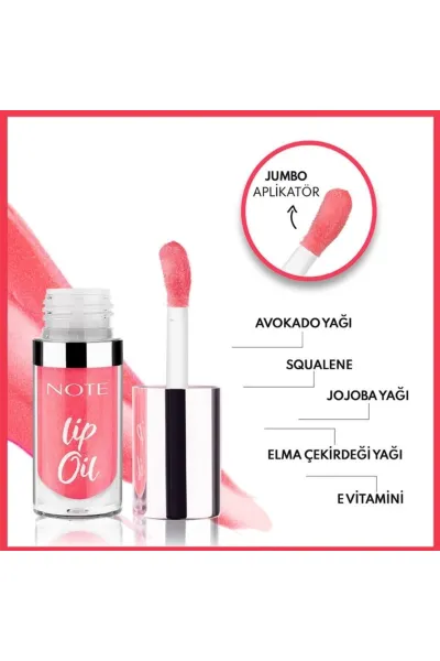  تصویر 5 : روغن لب براق و مرطوب‌کننده مدل Lip Oil شماره 20 Pink For Me صورتی نوت Note 