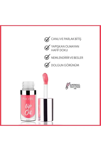  تصویر 6 : روغن لب براق و مرطوب‌کننده مدل Lip Oil شماره 20 Pink For Me صورتی نوت Note 