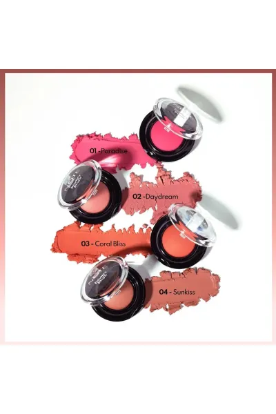  تصویر 1 : رژگونه براق و طبیعی Bouncy Blush 01 Paradise رنگ صورتی ملایم نوت Note 