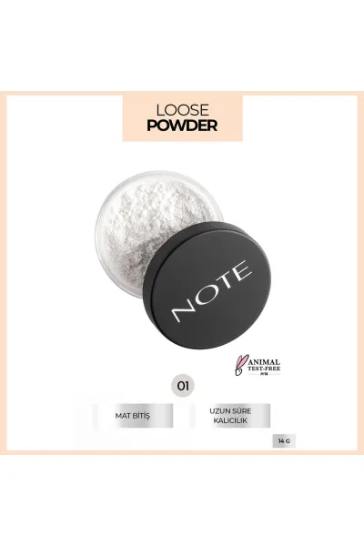  تصویر 2 : پودر فیکس شفاف Loose Powder 01 Invisible  رنگ سفید طبیعی نوت Note 