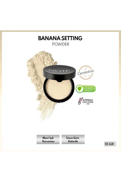  تصویر 3 : پودر فیکس Banana شماره 02  رنگ زرد موزی روشن برای تثبیت آرایش نوت Note 