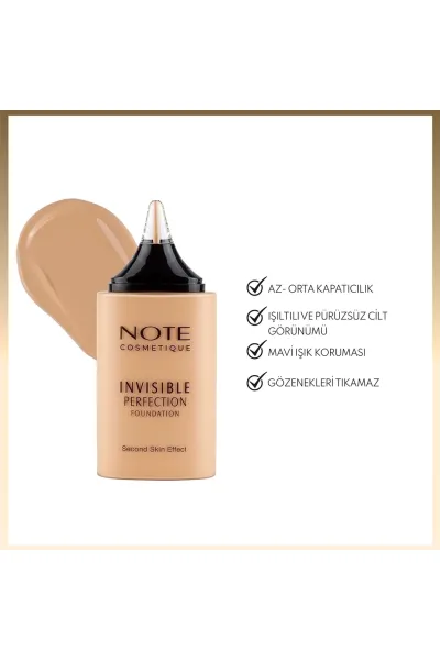  تصویر 2 : کرم پودر Invisible Perfection رنگ 170 Yellow Alt Ton زرد با تناژ گرم نوت Note 