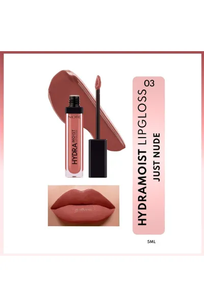  تصویر 1 : لیپ گلاس مرطوب‌کننده Hydramoist رنگ 03 Just Nude قهوه‌ای نود نوت Note 