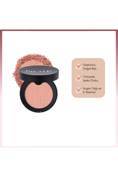  تصویر 3 : رژگونه فشرده ابریشمی شماره 09 Dusty Pink  صورتی غبارآلود طبیعی نوت Note 