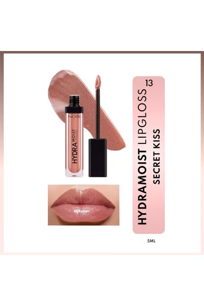  تصویر 1 : لیپ گلاس آبرسان Hydramoist شماره 13 Secret Kiss قهوه‌ای نوت Note 