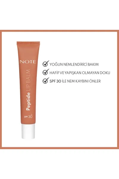  تصویر 3 : بالم لب پپتاید SPF30 رنگ 01 Salted Caramel قهوه‌ای کاراملی نوت Note 