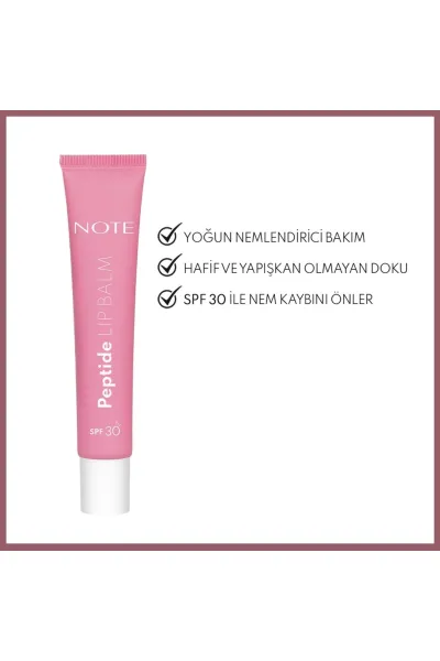  تصویر 3 : بالم لب پپتیدی SPF30 رنگ 03 Pink Sugar  صورتی ملایم و براق نوت Note 