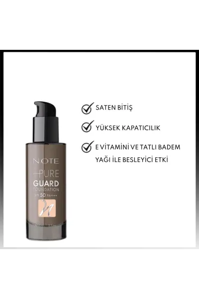  تصویر 1 : کرم پودر Pure Guard شماره 110 Yellow؛ مناسب پوست با ته‌رنگ زرد نوت Note 