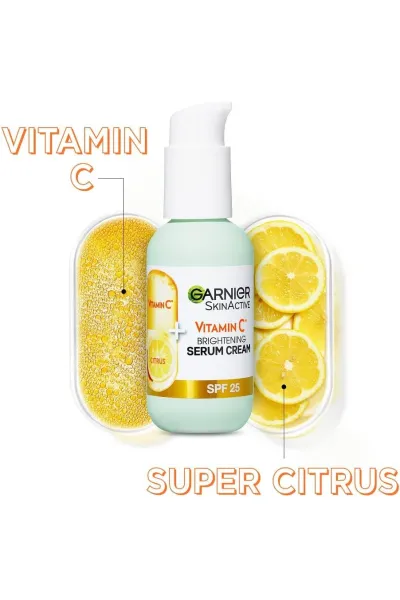  تصویر 2 : سرم کرمی ویتامین C حاوی ضد آفتاب SPF 25 گارنیر Garnier 