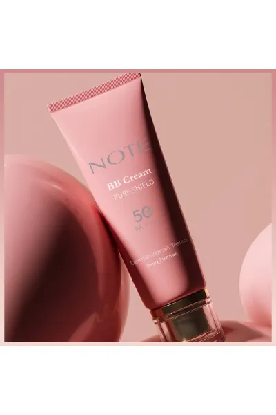  تصویر 1 : بی‌بی کرم SPF50+ رنگ 10 Light روشن با هیالورونیک اسید و سرامید نوت Note 