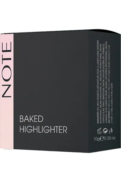  تصویر 1 : هایلایتر پودری Baked Moonlight در رنگ White (سفید) با درخشش طبیعی نوت Note 