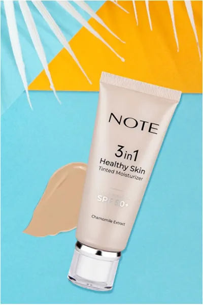  تصویر 3 : مرطوب‌کننده رنگی سه‌کاره Healthy Skin  رنگ 1 Beige بژ روشن نوت Note 