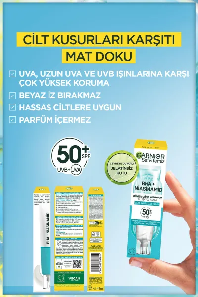  تصویر 3 : Garnier گارنیر  ضدآفتاب فلوئیدی نیاسینامید  