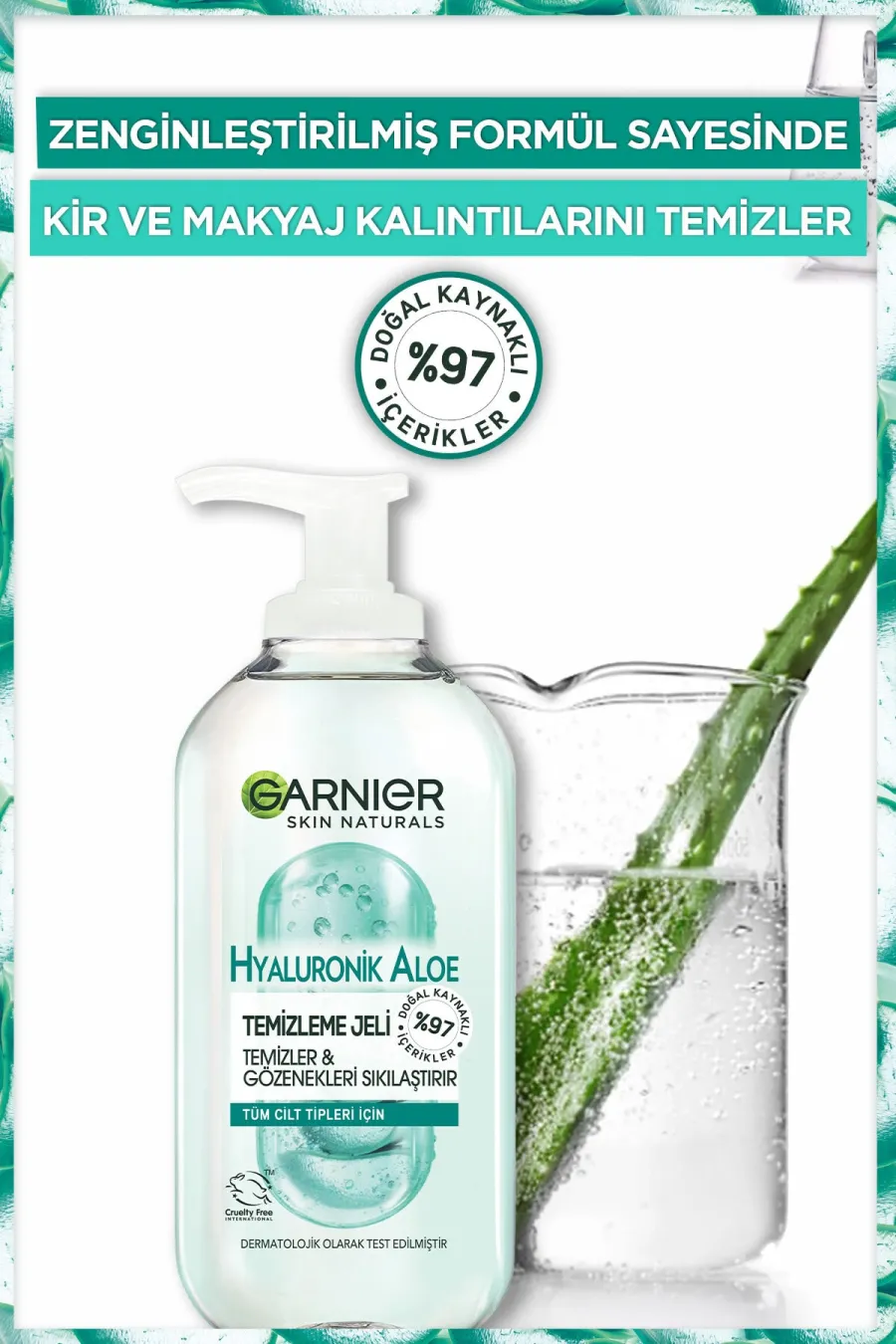 ویژگی ژل شست و شوی هیالورونیک اسید گارنیر Garnier برای پاک کردن آلودگی و آرایش