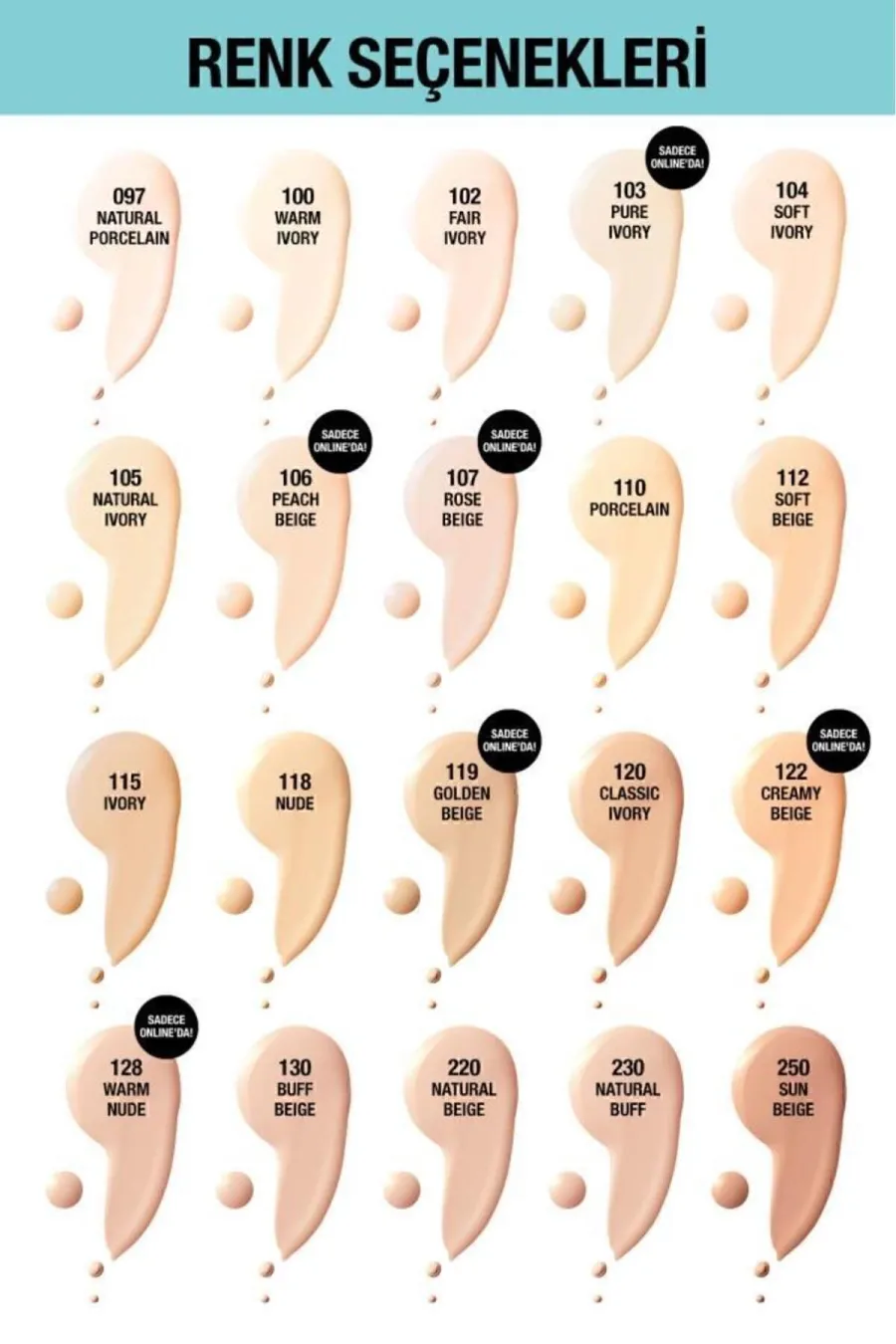 ویژگی کرم پودر پوست چرب شماره 115 میبلین نیویورک Maybelline New York و طیف رنگها ویژگی کرم پودر پوست چرب شماره 115 میبلین نیویورک Maybelline New York و طیف رنگها