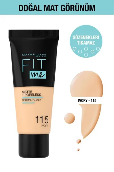 خرید و قیمت کرم پودر پوست چرب شماره Maybelline New York 115 میبلین نیویورک اصل