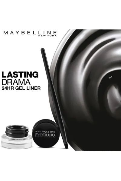  تصویر 6 : Maybelline New York میبلین نیویورک  خط چشم ژلی کاسه ای مشکی  