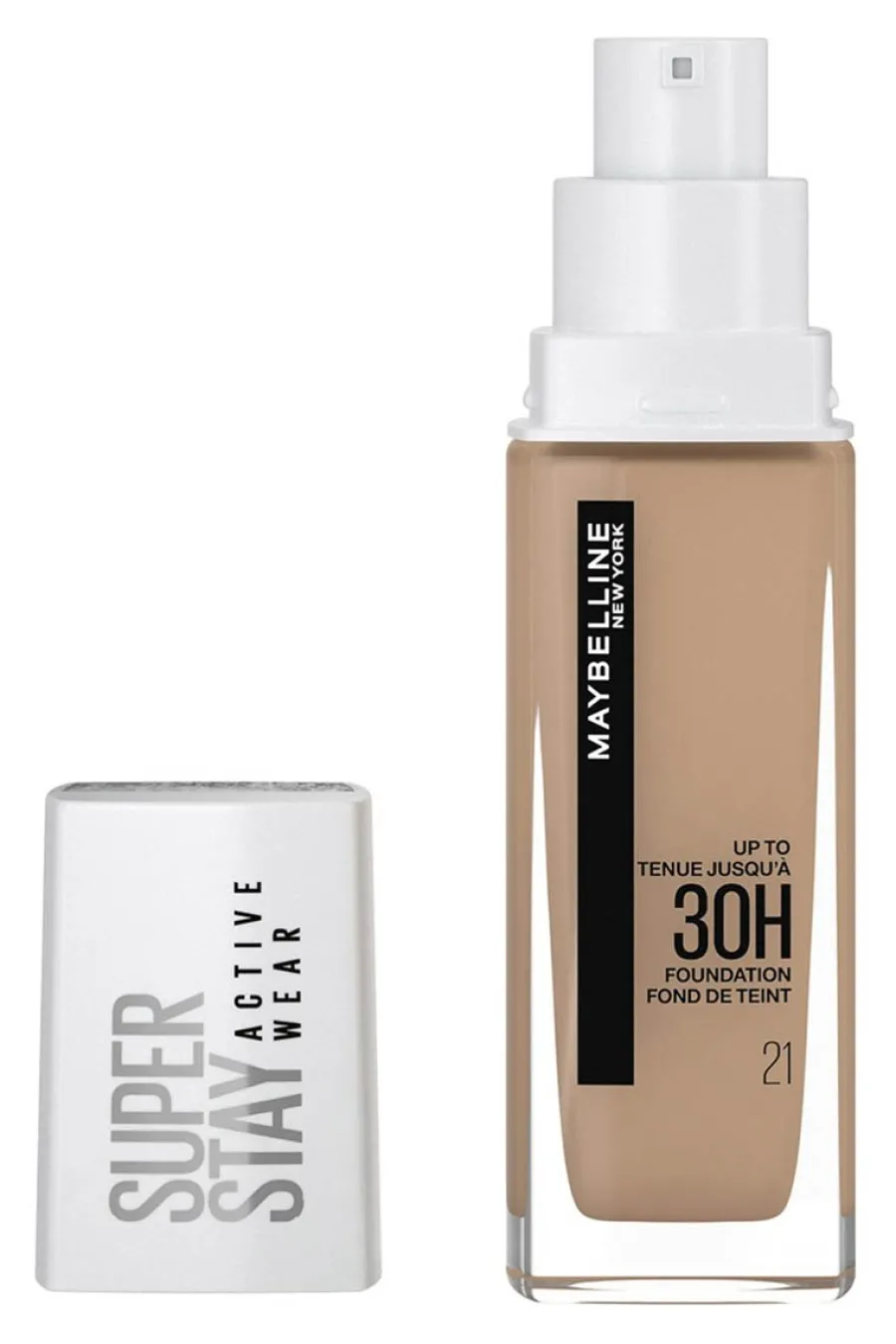 معرفی کرم پودر ۳۰ ساعته سوپر استی 21 Nude Beige میبلین نیویورک Maybelline New York