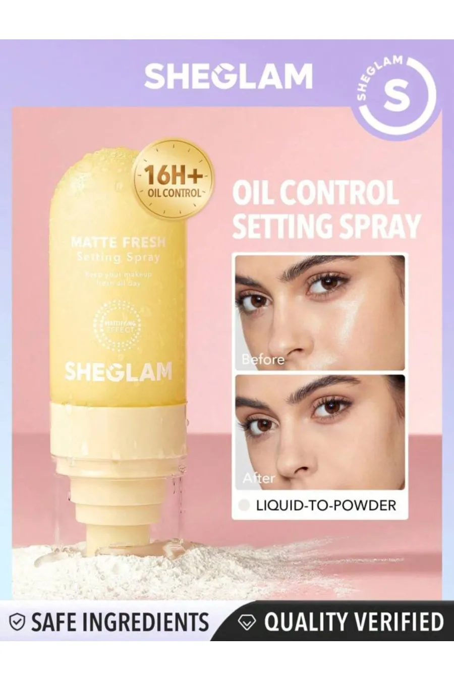 ارزش خرید اسپری فیکس مات کننده شیگلم Sheglam با کنترل چربی و ماندگاری بالا ارزش خرید اسپری فیکس مات کننده شیگلم Sheglam با کنترل چربی و ماندگاری بالا