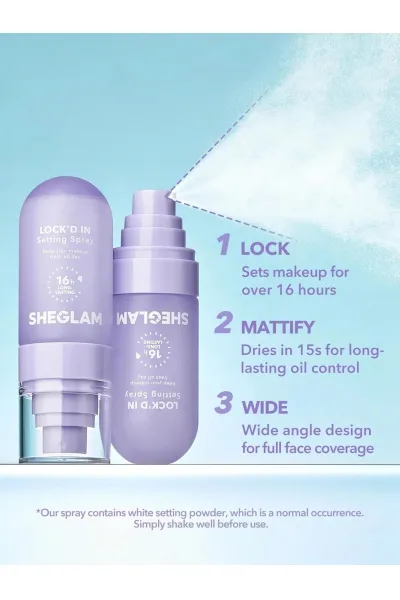  تصویر 4 : اسپری‌فیکس لاکد این شیگلم Sheglam 