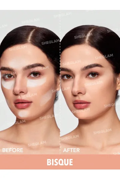  تصویر 1 : پودر فیکس دو طبقه رنگ بیسکویتی BISQUE شیگلم Sheglam 